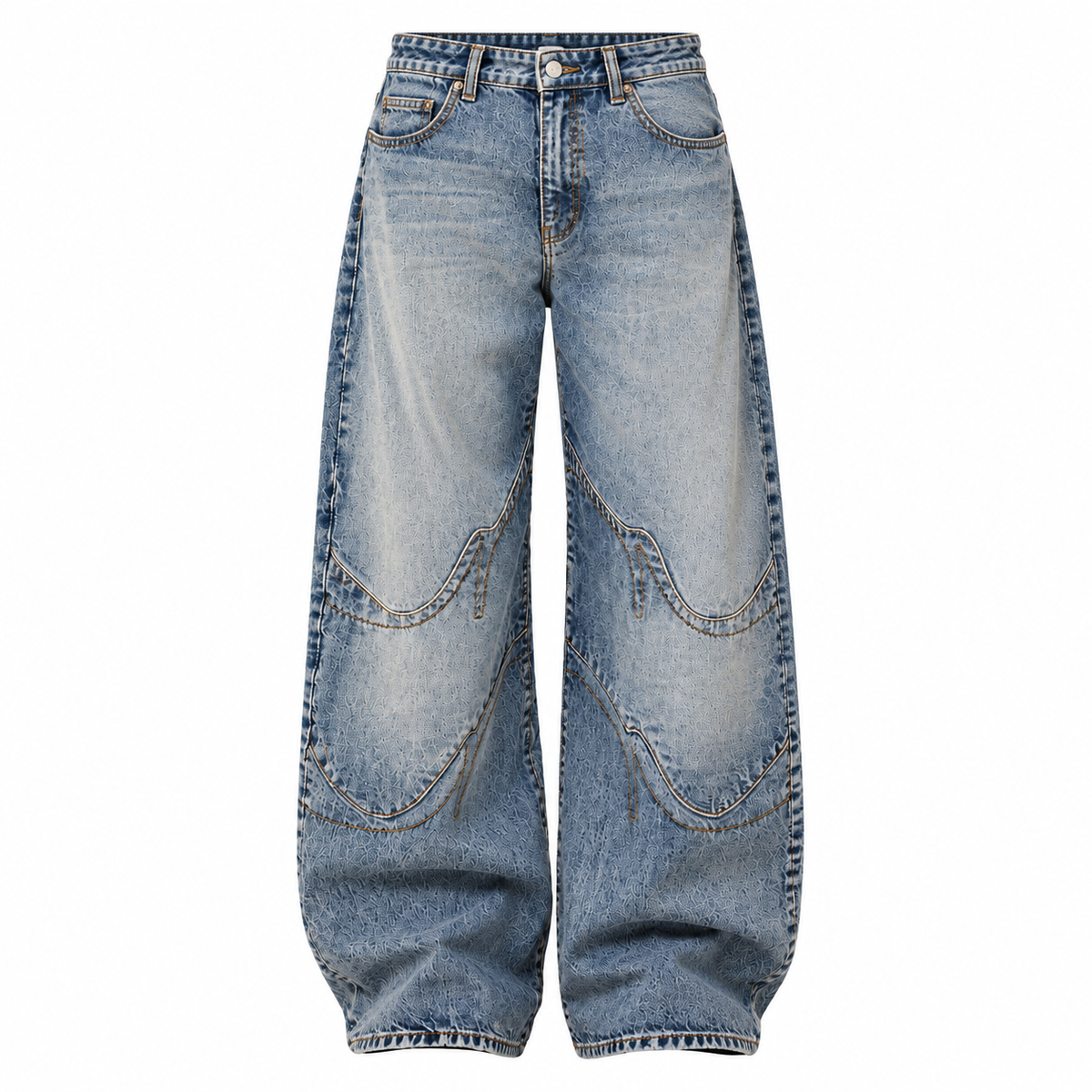 Lova Jeans — Wide-Leg Cut — Blue — product only on white background — en-p0-m3