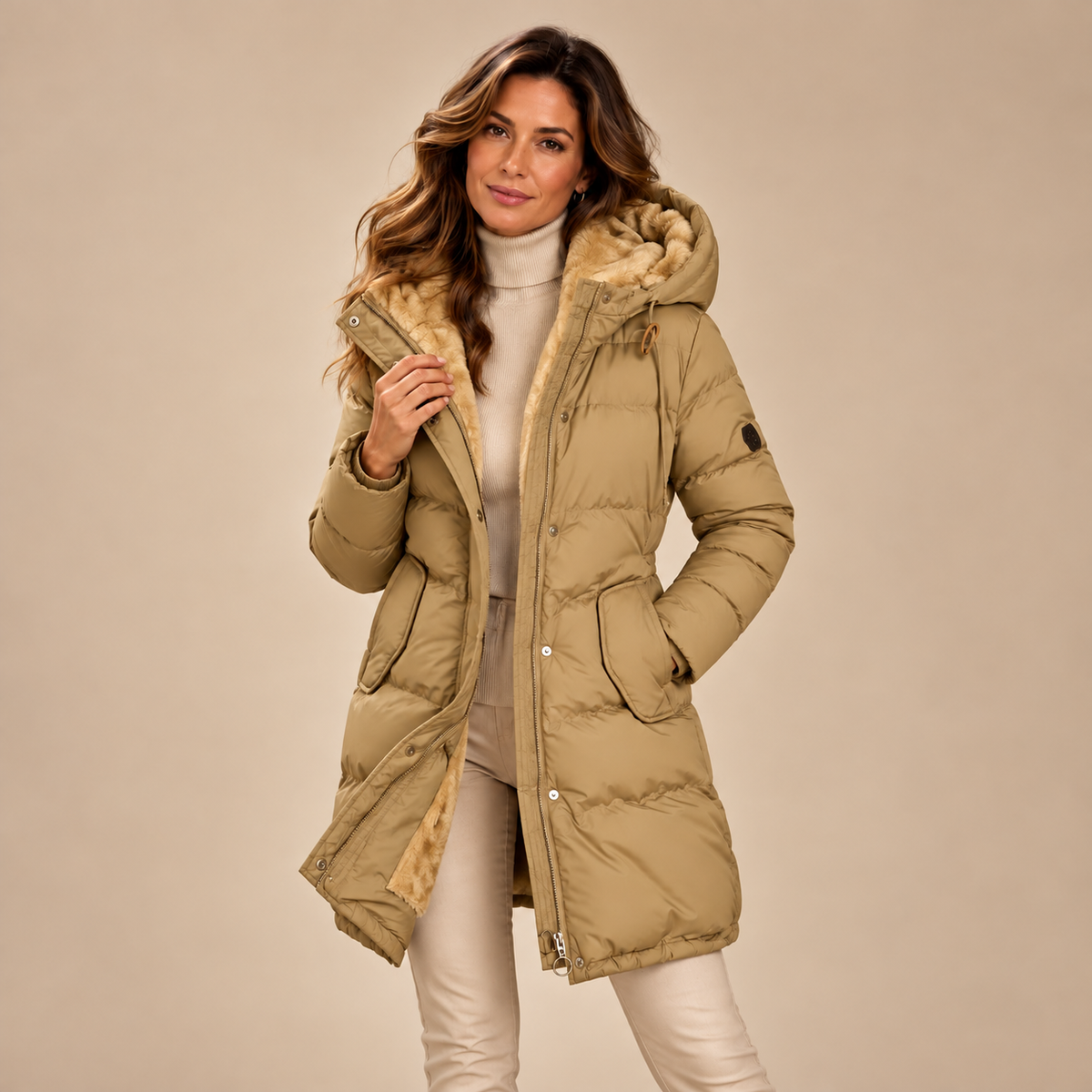 Ronja Puffer Coat — Adjustable Waist — square gallery photo — en-p3-m5
