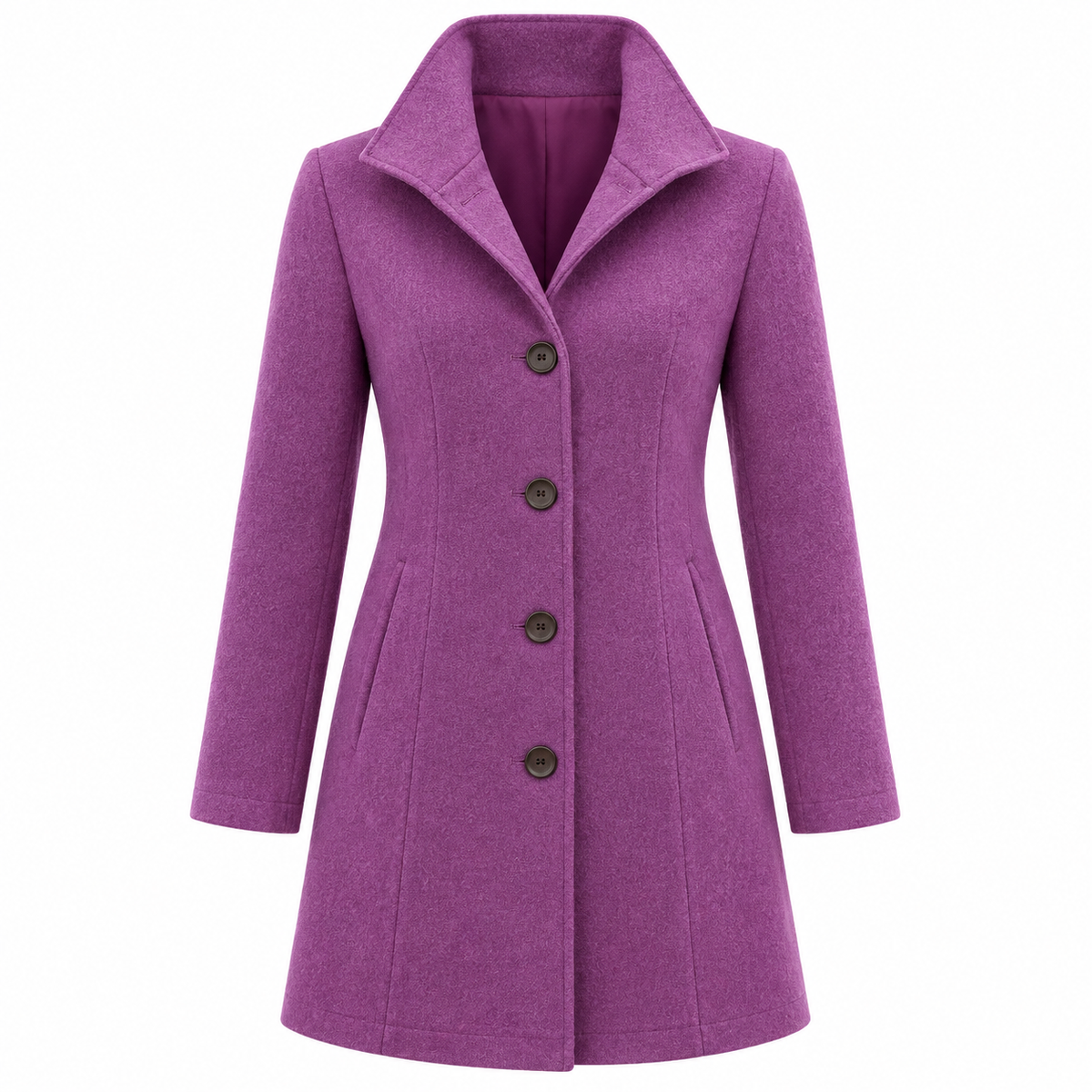 Agnès Coat — Notched Lapels — Purple — product only on white background — en-p12-m15