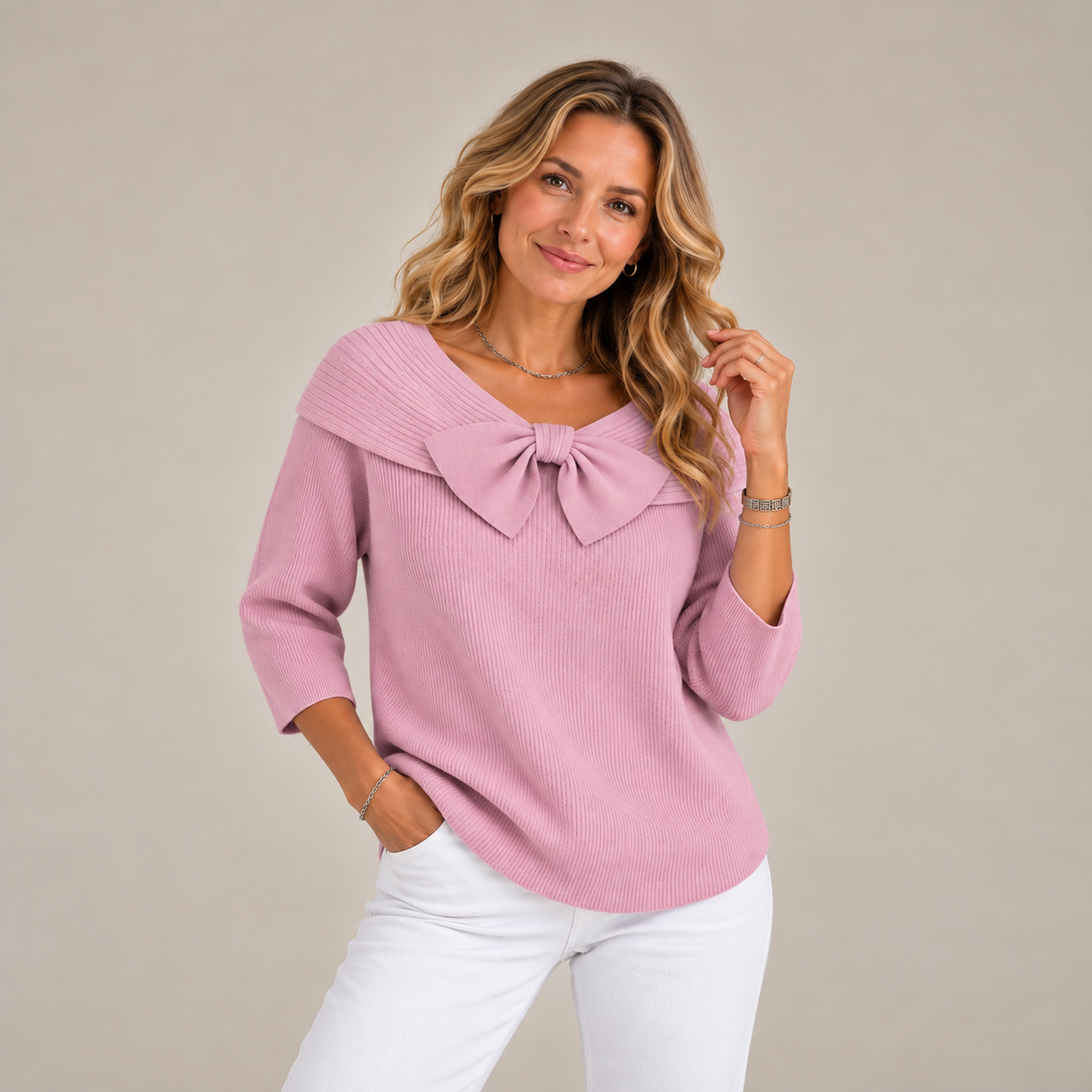 Léonie Jumper — Bow Detail — gallery photograph — en-p14-m1