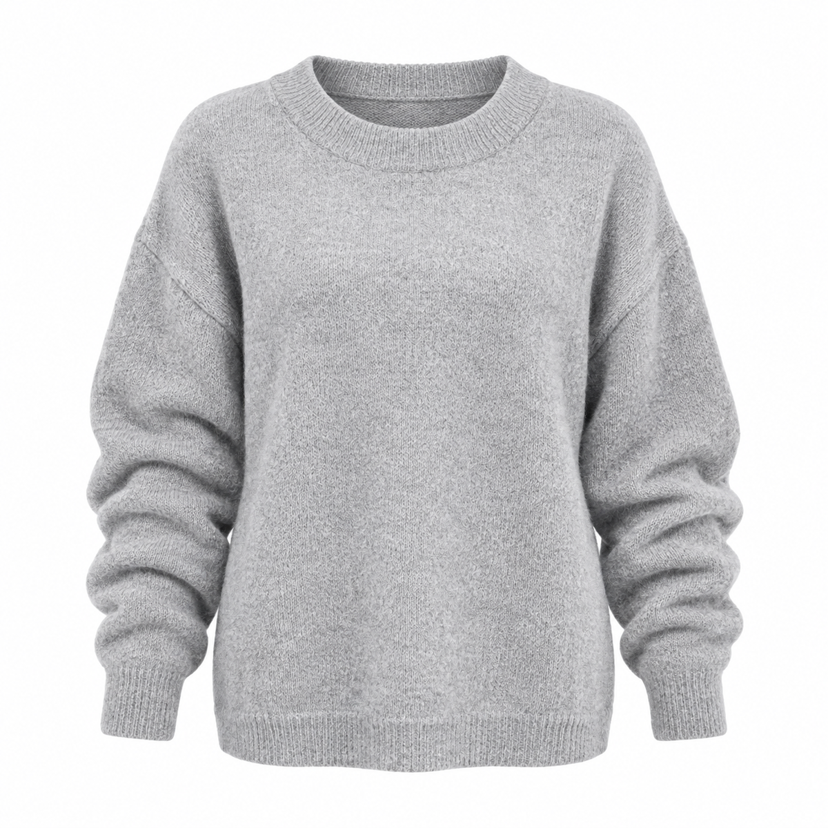 Elsa Jumper — Relaxed Knit — Grey — product on white background — en-p20-m6