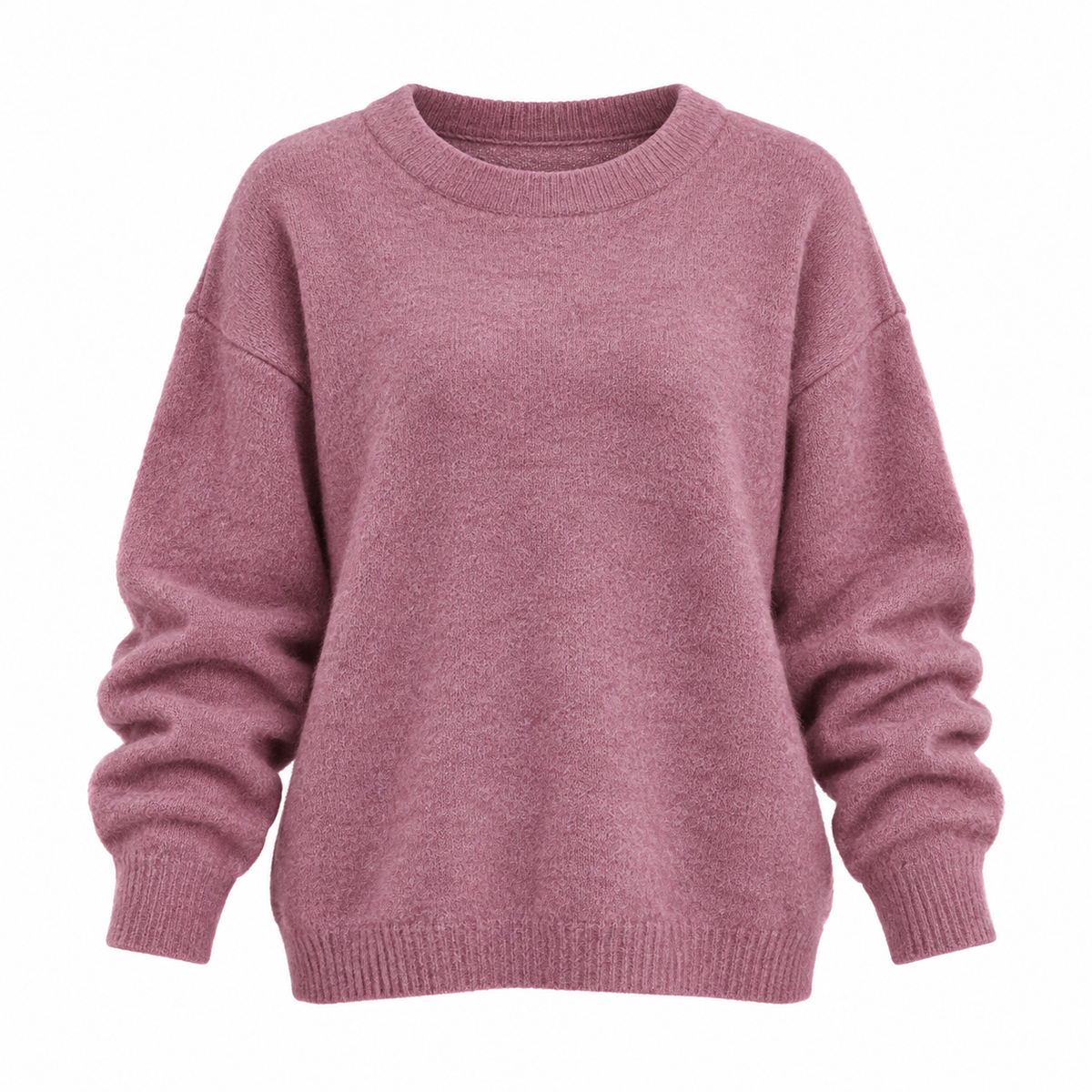 Elsa Jumper — Relaxed Knit — Pink — product on white background — en-p20-m9