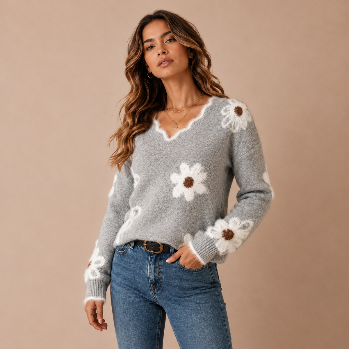 Freya Jumper — Daisy Motif — gallery view 3 — en-p31-m2