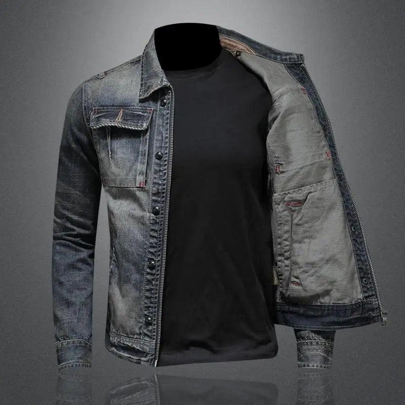 Retro Denim Jacket for Men - Model Carl