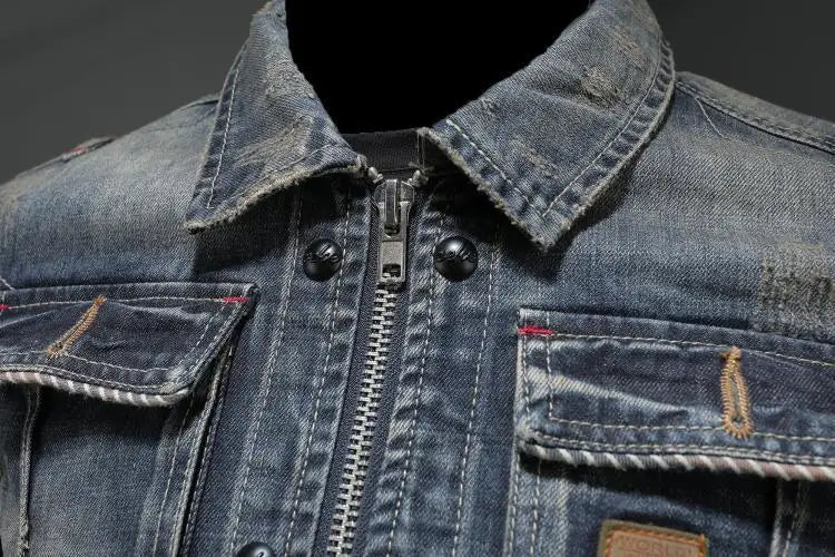 Retro Denim Jacket for Men - Model Carl