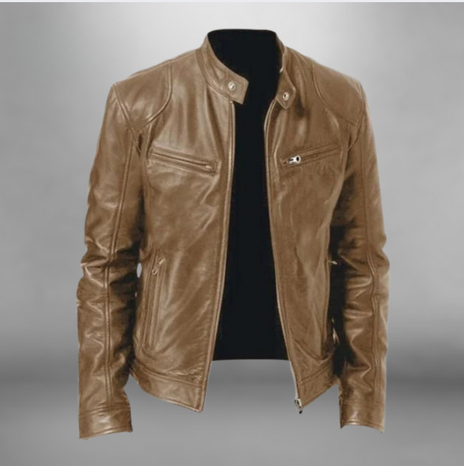 Men's Trenton Leather Biker Jacket