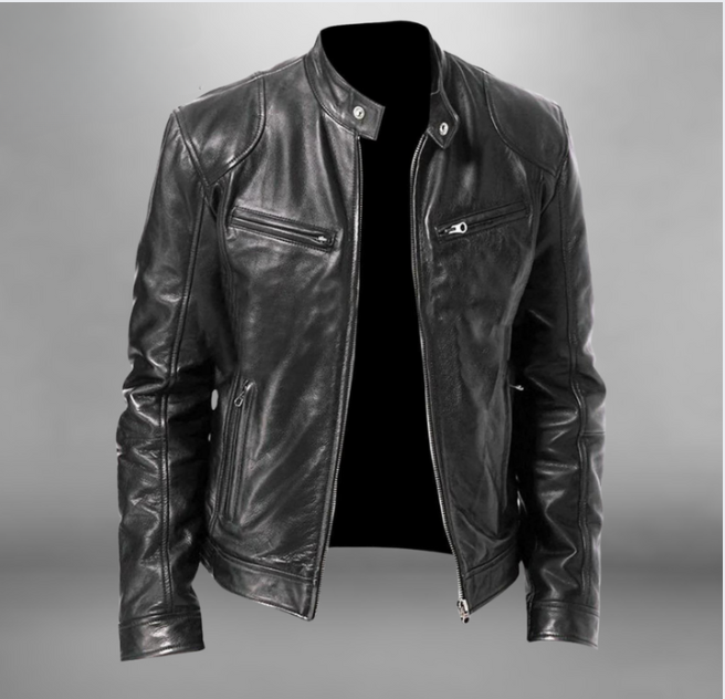 Men's Trenton Leather Biker Jacket