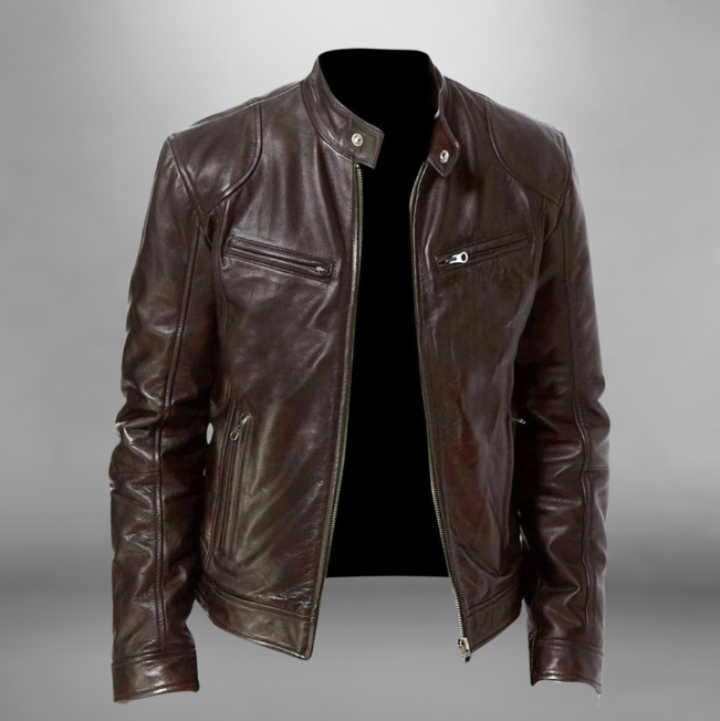 Men's Trenton Leather Biker Jacket