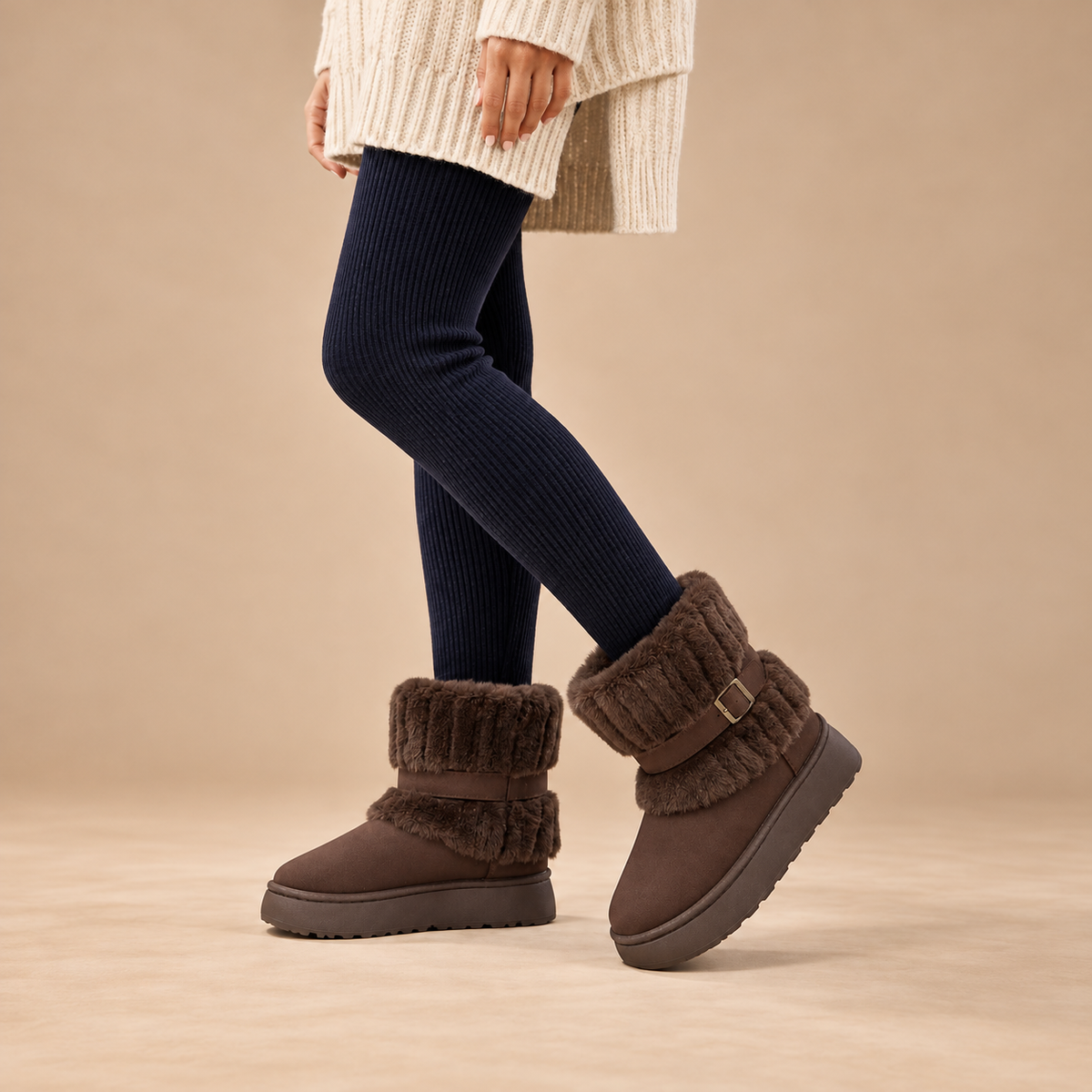 Hilda Ankle Boots — Faux-Fur Trim — square gallery photo — en-p1-m0
