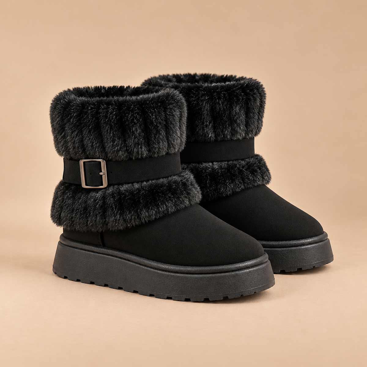 Hilda Ankle Boots — Faux-Fur Trim — square gallery photo — en-p1-m9