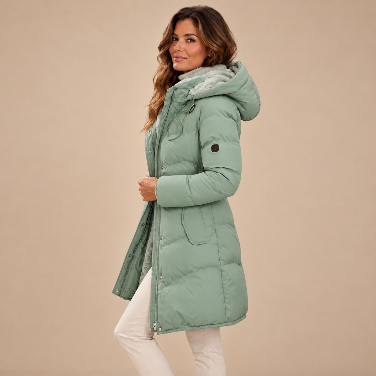 Ronja Puffer Coat — Adjustable Waist — square gallery photo — en-p3-m1