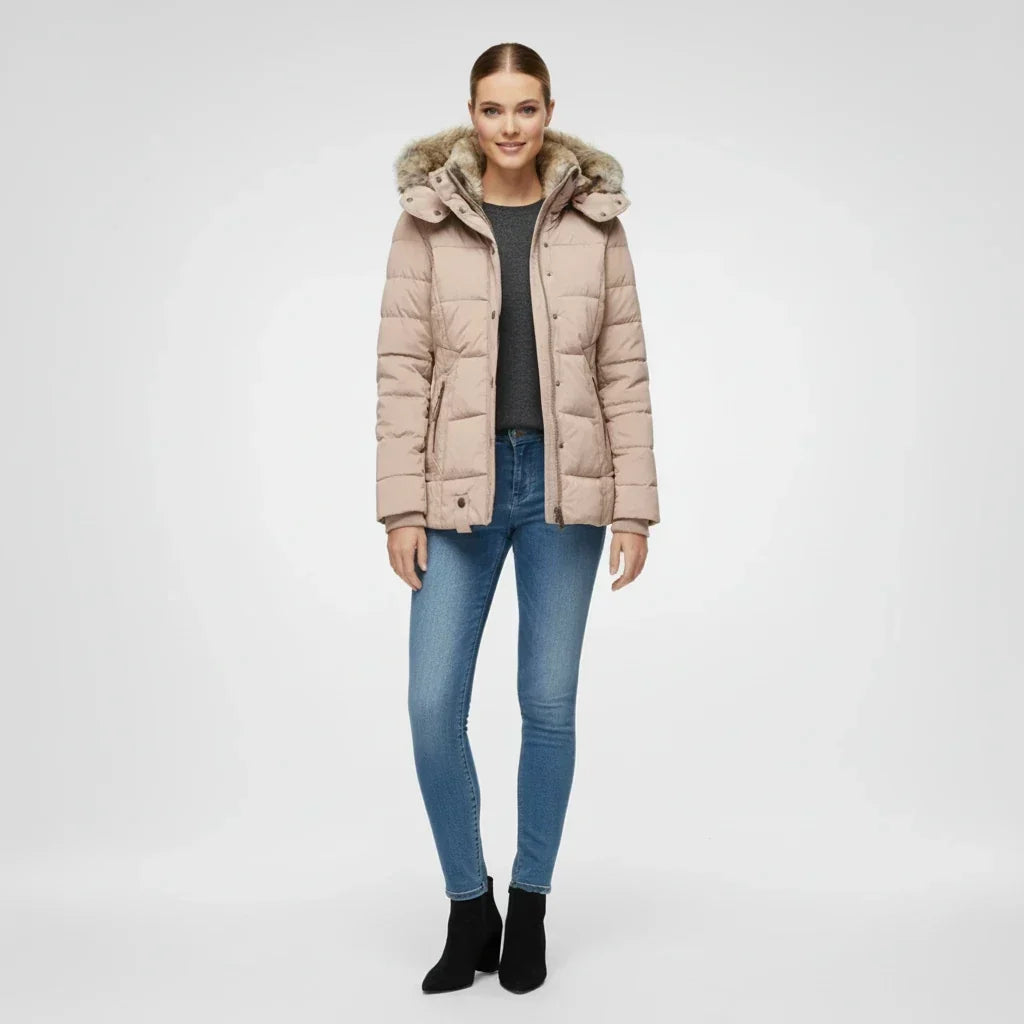 Lumi Puffer Jacket — Faux-Fur Hood — square gallery photo — en-p4-m9