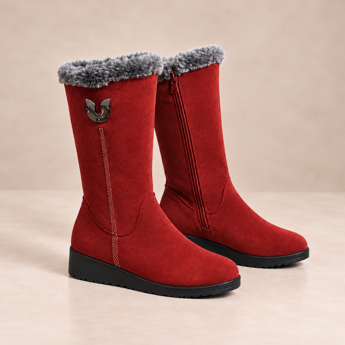 Yrsa Boots — Faux-Fur Cuffs — gallery view 5, square [en-p6-m4]