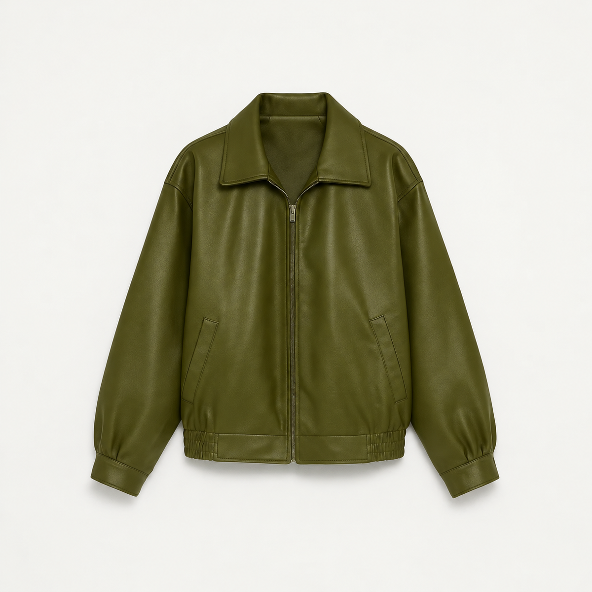 Signe Jacket — Oversized Faux Leather — gallery view 2, square [en-p10-m1]