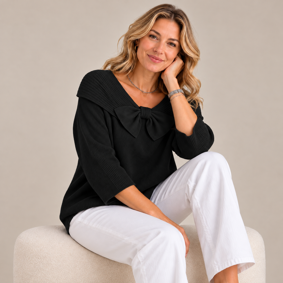 Léonie Jumper — Bow Detail — gallery photograph — en-p14-m5