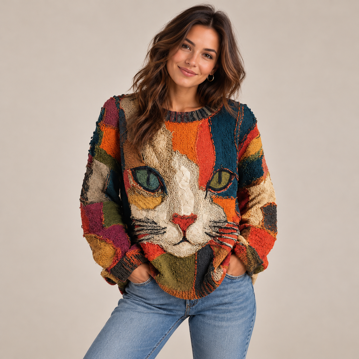 Mina Jumper — Cat Motif — gallery photograph — en-p15-m1