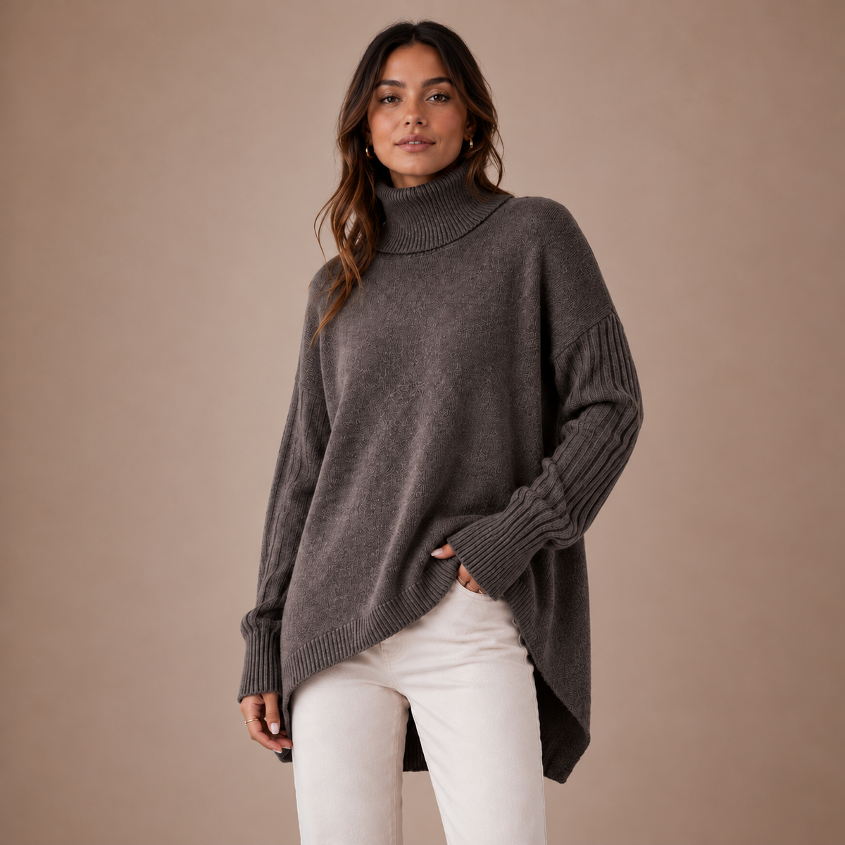 Sanna Jumper — Longline Roll Neck — photo 3 — en-p23-m2