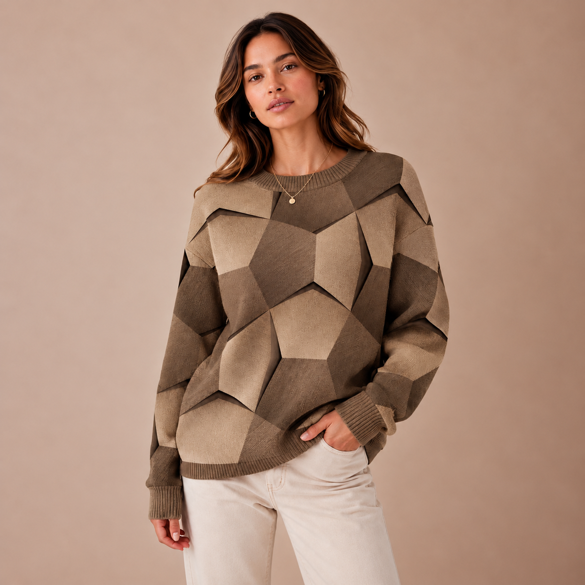 Alva Jumper — Geometric Motif — Gallery image 1 — en-p26-m0