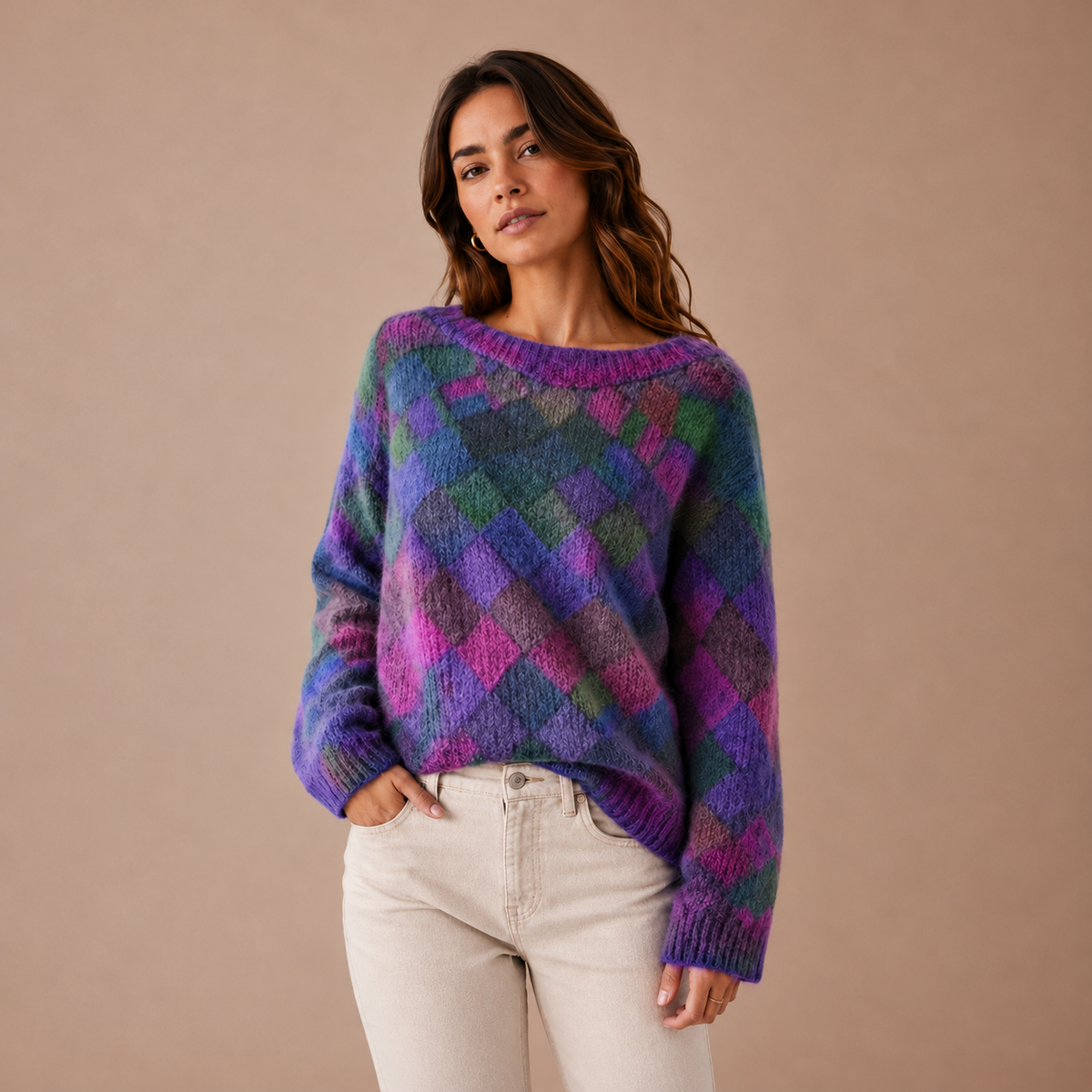 Maja Jumper — Colourful Diamonds — Gallery image 1 — en-p28-m0