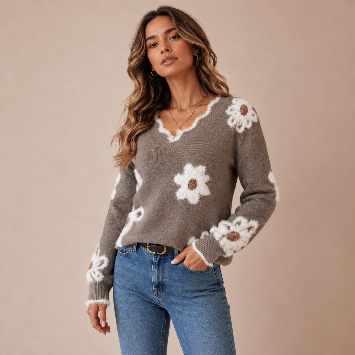Freya Jumper — Daisy Motif — gallery view 1 — en-p31-m0