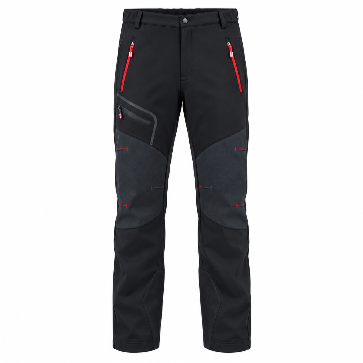 Nordex Trousers — Fleece-Lined — Black — product on white background — en-p32-m6