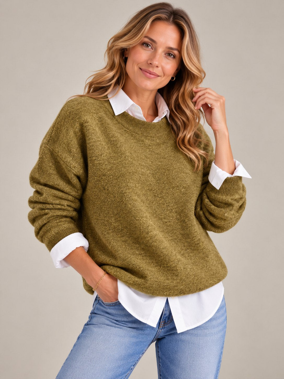 Women's Oversized Cashmere Sweater — Soft & Comfortable Knitwear
