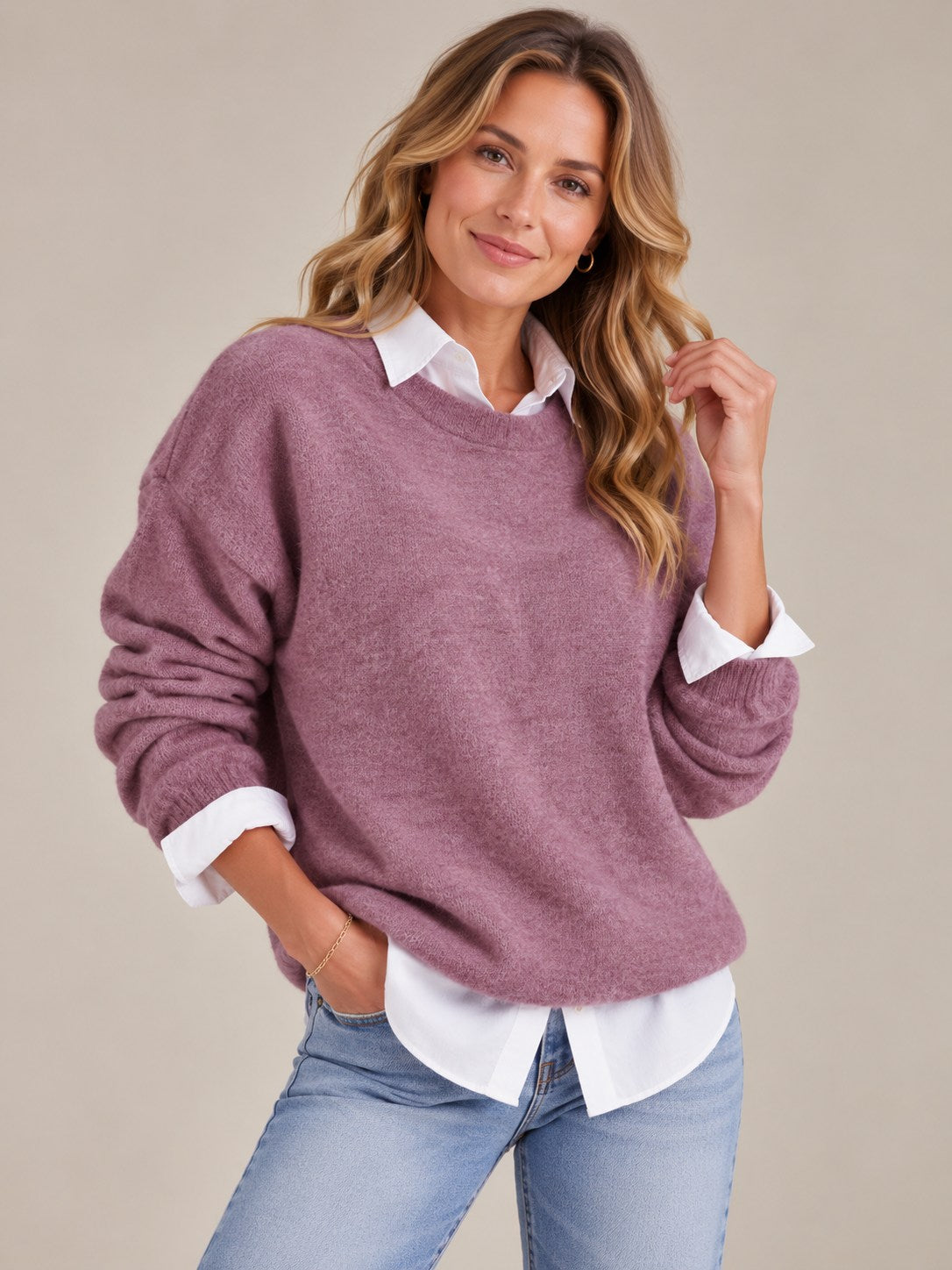 Women's Oversized Cashmere Sweater — Soft & Comfortable Knitwear