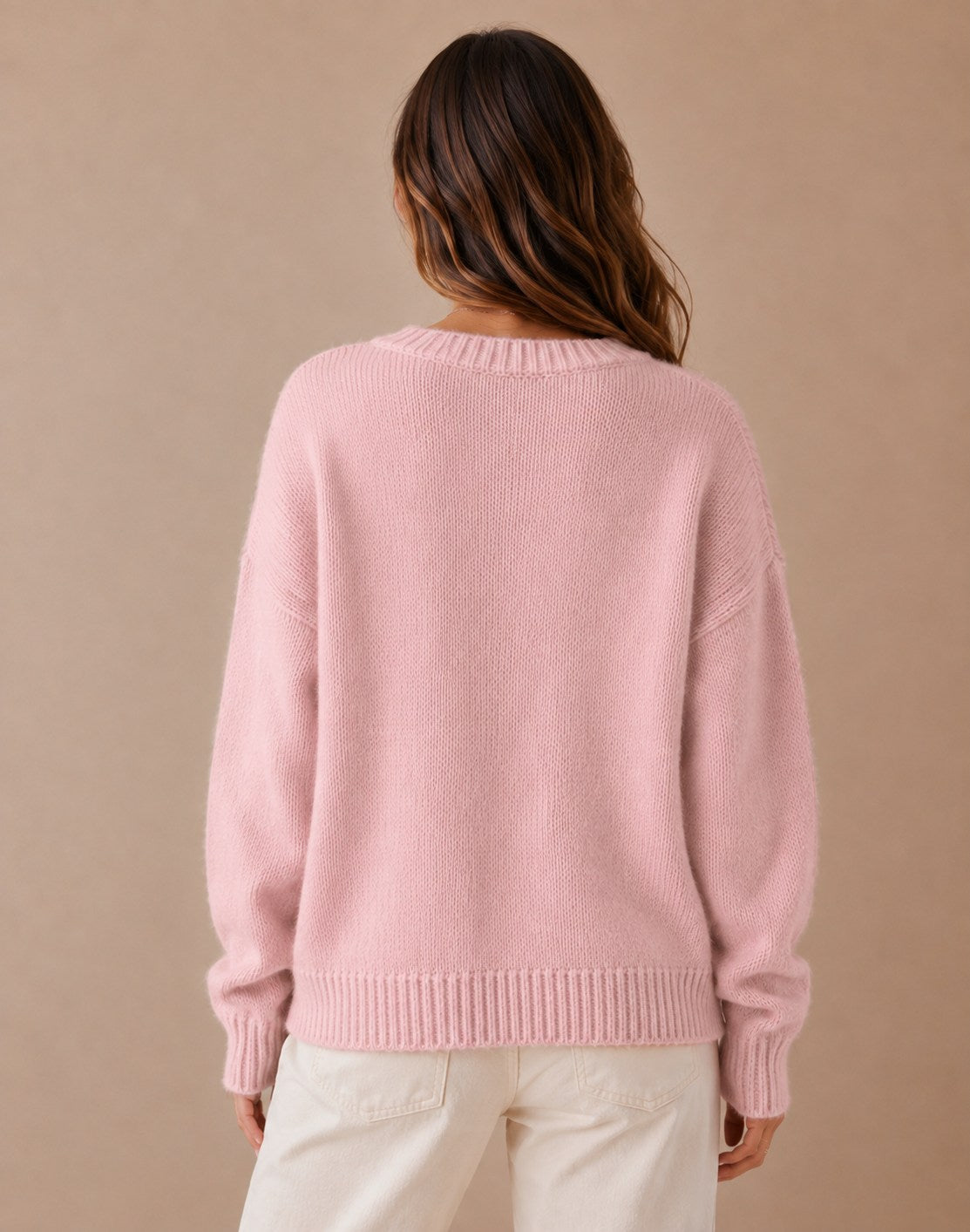 Women's Patchwork Knit Sweater with Dachshund Design