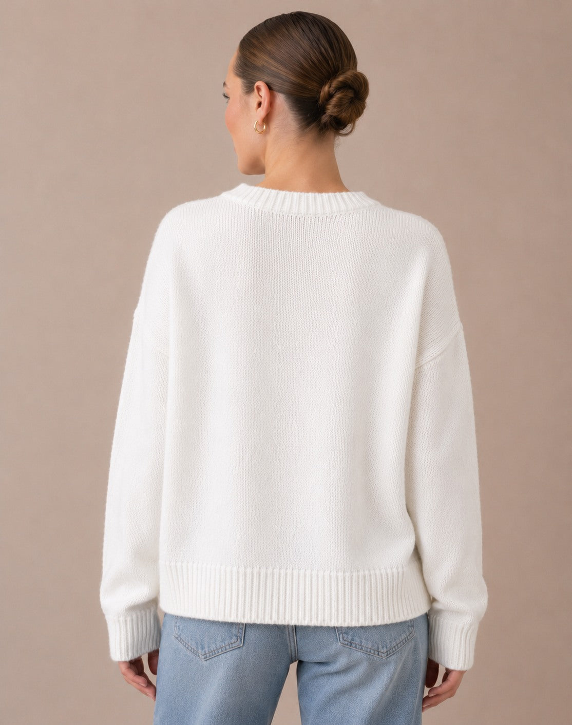 Women's Patchwork Knit Sweater with Dachshund Design